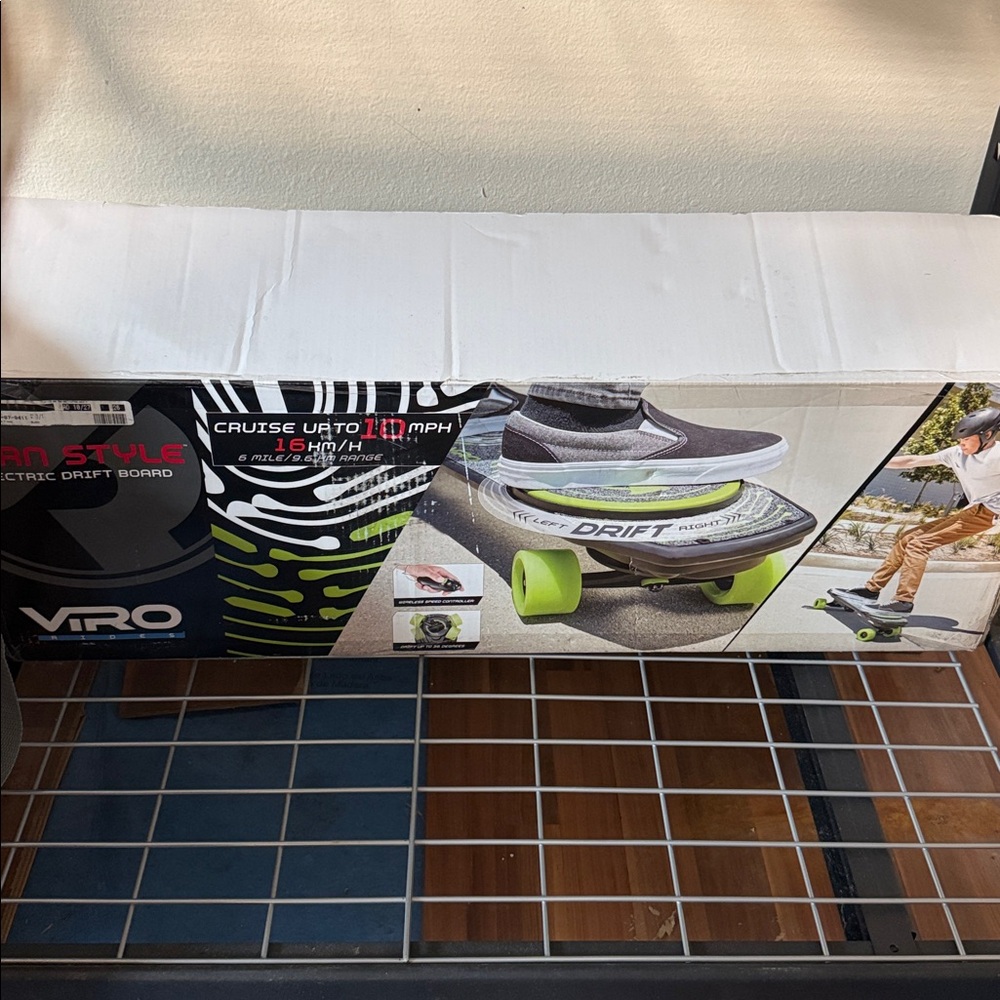 Viro Electric Drift Board with Green Accents
